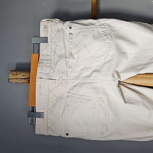 Anthropologie Pilcro SERIF Cream Moto  Jeans - Picture 6 of 13